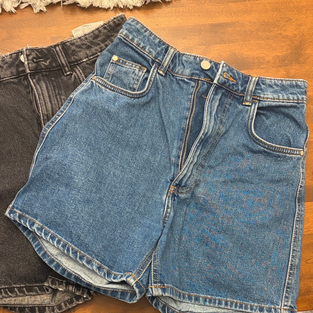2 pairs denim shorts 24